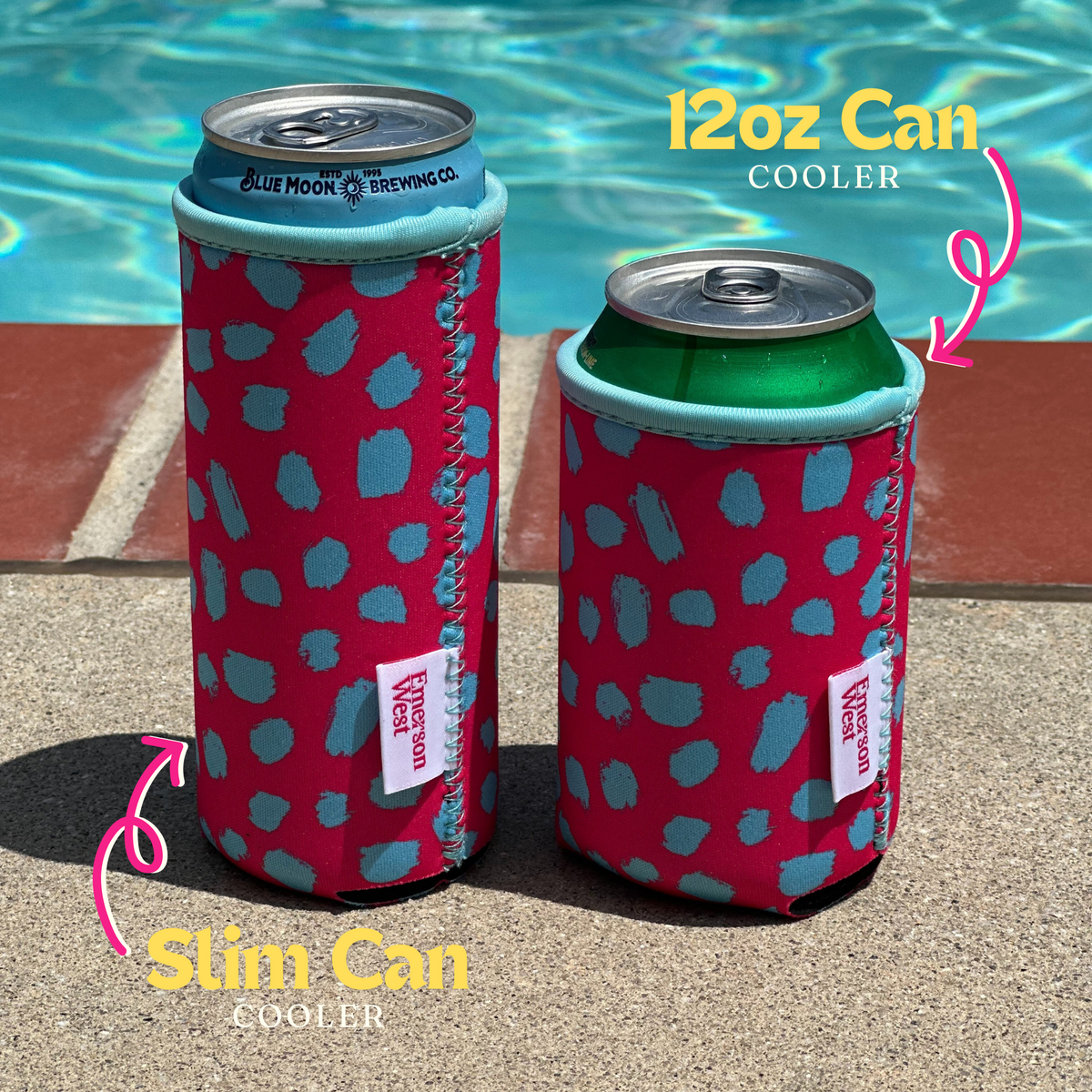 Pink Cheetah Neoprene Can Coolers