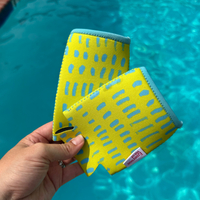 Neon Yellow Neoprene Can Coolers