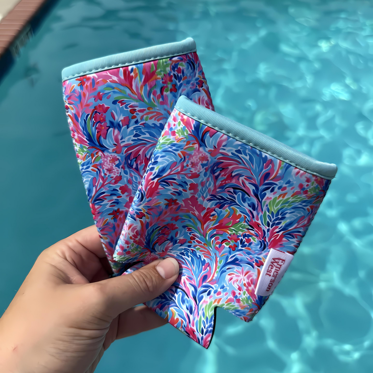 Resort Blooms Neoprene Can Coolers