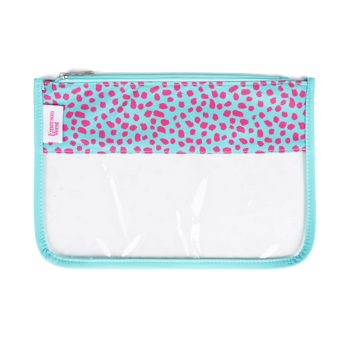 Perfect Pouch™- Teal Cheetah Zippered Pouch