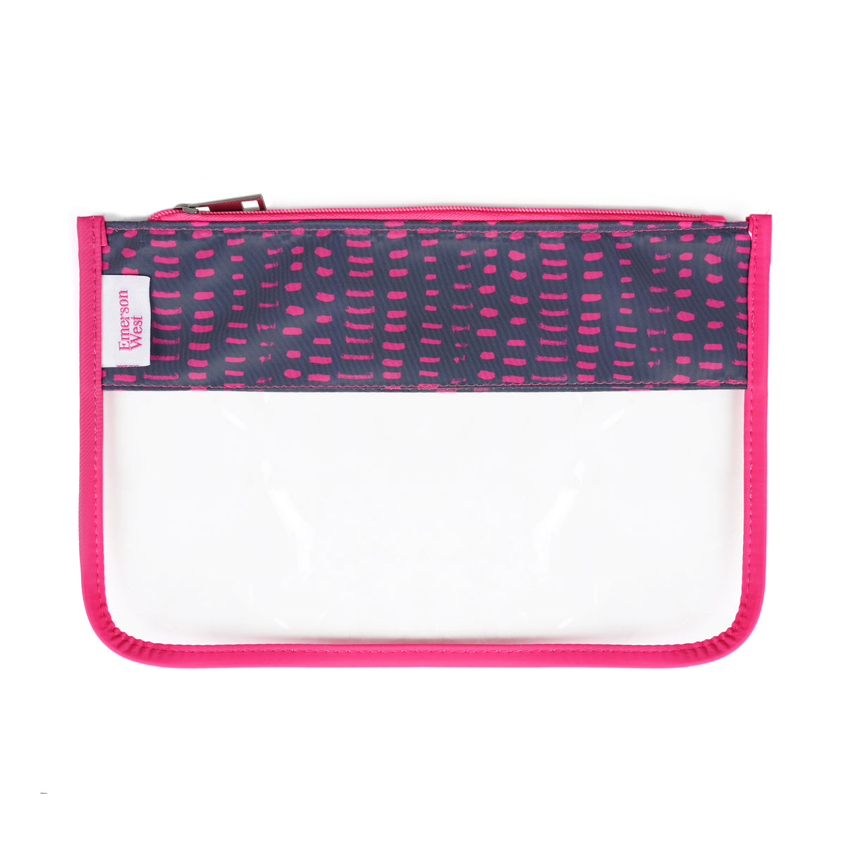 Perfect Pouch™ - Navy & Pink Zippered Pouch